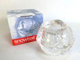crystal snowball ornament with box on white background