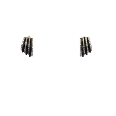 Travail des années 1980-1990 Paire de boucles d'oreilles en …