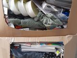 two boxes that have a bunch of items inside of them