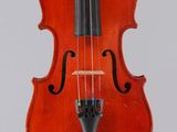an old violin with a bow on a white background