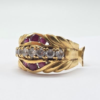 an image of a close up of a ring on a white surface