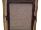 an image of a picture frame with a burlock canvas backing the frame