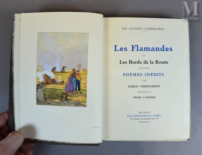 un livre ouvert sur lequel figure l'image d'un homme et d'une femme dans un champ