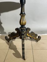 Guéridon en bois noirci et doré à décor burgauté d'oiseaux b… (photo 3)