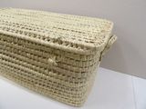 a wicker basket that is sitting on a table