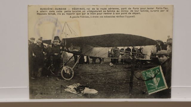 Bussière Dunoise : Aviateur Védrines. Cachet visible en filigrane...