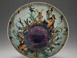 an image of a bowl with a painting on the inside of it