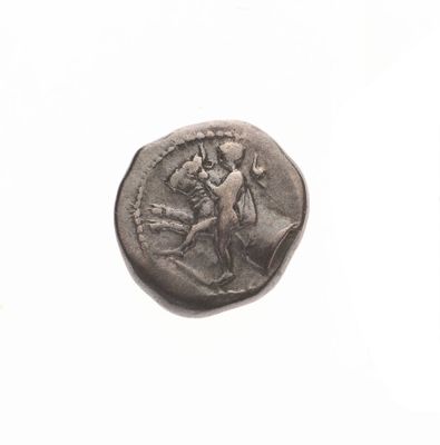 gros plan d'une pièce de monnaie sur laquelle figure un cheval
