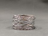 Lot de cinq bagues empilables en argent sterling