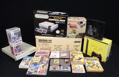 beaucoup de jeux vidéo et de jeux de société