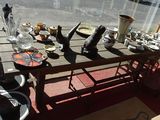 a table that has a lot of items on it