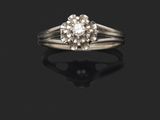 a diamond single - stone ring, by van cleef