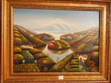 une image d'un tableau sur le mur d'une pièce