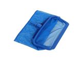 a blue bag with a toothbrush in it on a white background