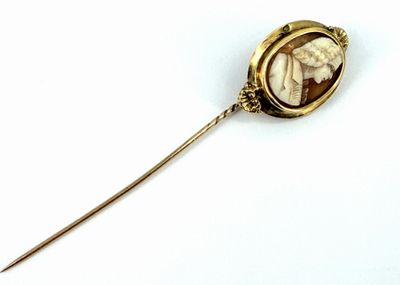 an image of a stick with a picture of a man and woman on it