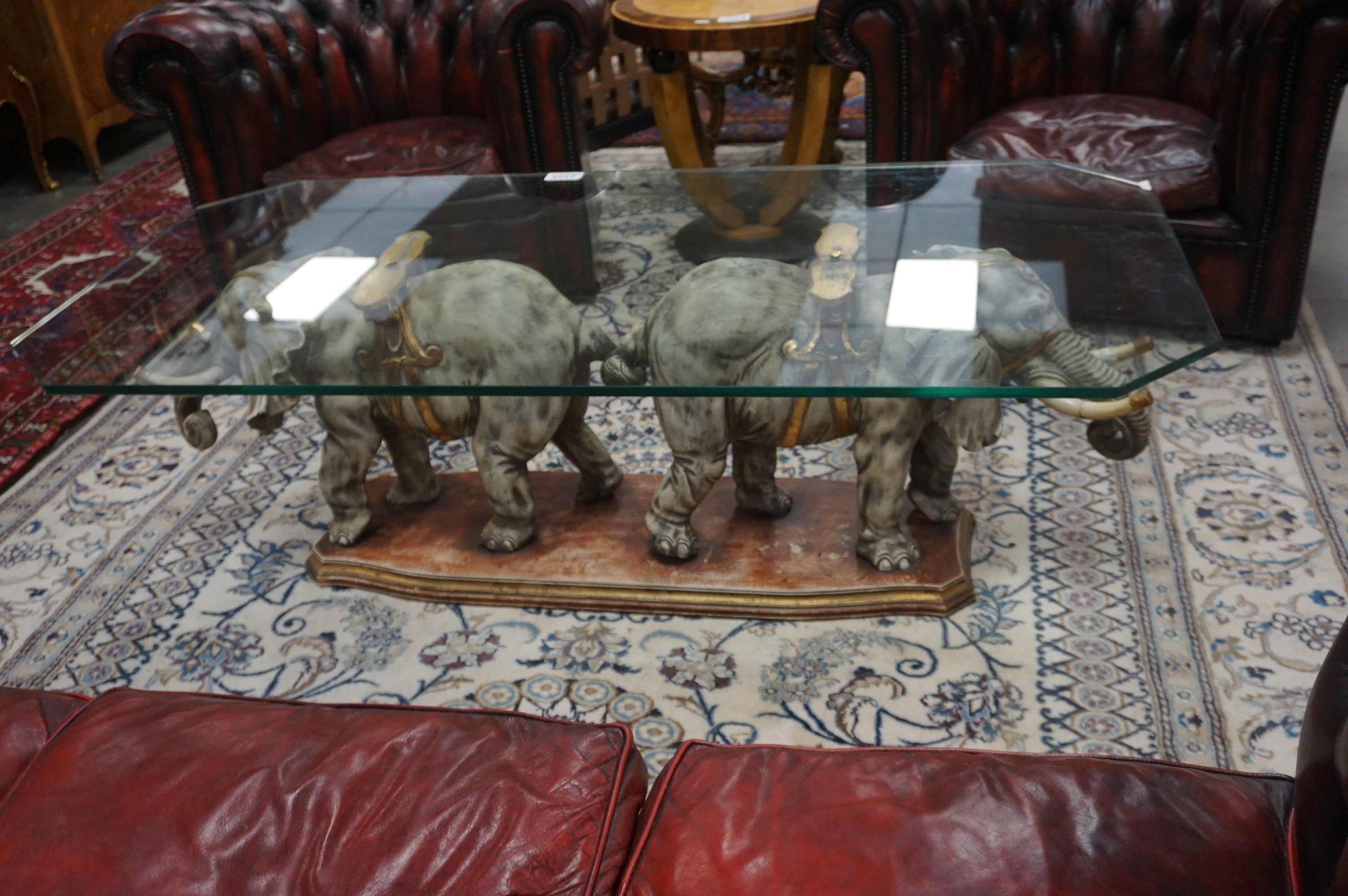 Grande table basse en bois polychrome - vintage - années 70 …