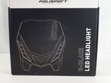 a close up of a box with a motorcycle helmet on it