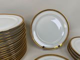 a lot of plates that are stacked on top of each other
