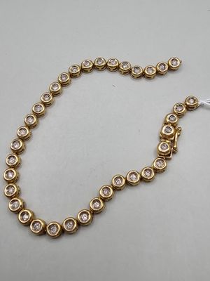 Bracelet brisé OR et ligne de diamants de 18. - Photo 1