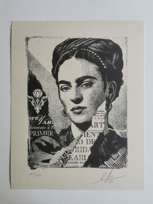Shepard Fairey - Frida Khalo Letterpress - La femme qui a va…