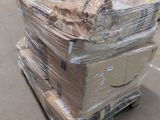 a pallet full of boxes on a pallet in a warehouse