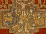 a cross with a picture of jesus on it