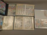 many different types of stamps on the pages of a book