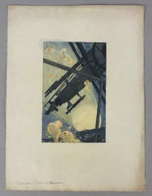 an image of a painting of a train on a train track