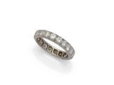 a diamond and white gold eternity ring