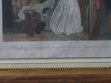 a painting of a woman in a white dress in a room