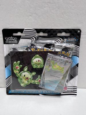 a package of pokemon trading cards and a card holder