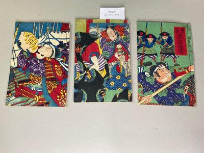 Kuniyoshi Suite de trois albums d'estampes représentant des …