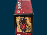 a red box with a picture of a motorcycle on it