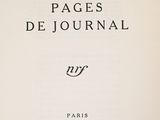 an open book with a black and white title on it