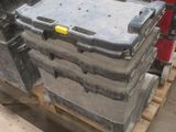 many boxes sitting on a pallet in a warehouse