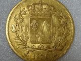 a close up of a gold coin with a coat of arms on it