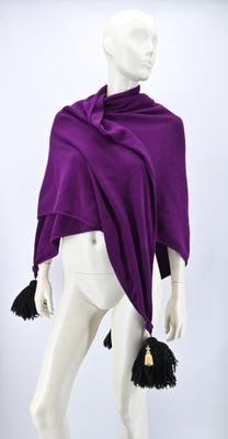 Sonia RYKIEL - Châle en pointe en laine améthyste, chaque po…