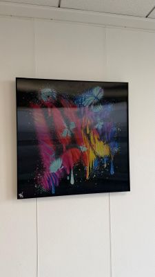 YOONS “LIFE BUTTERFLY” Technique Mixte sur toile