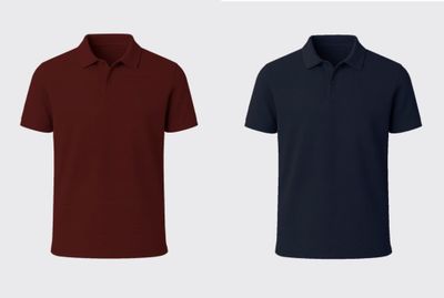 un lot de trois polos pour homme sur fond blanc