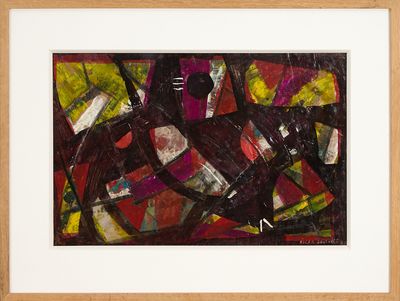 Oscar Gauthier (1921-2009) Composition abstraite 1949 Gouach…