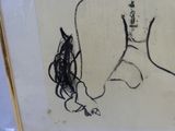 une image représentant le dessin d'une femme portant un chapeau