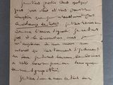 une vieille lettre manuscrite d'un homme qui écrit un poème