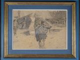an image of a drawing of a man and a woman on the beach