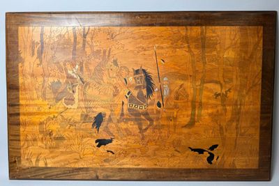 VAN VLIET (XXe), Scène de chasse médiévale, - Photo 1