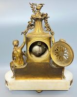 10803-25 / sur Z1 / Belle garniture de cheminée en albâtre e… (photo 6)