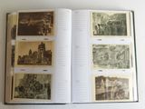 an open book with pictures of buildings and buildings on it
