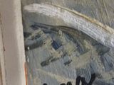 a picture of a painting of a wave coming in from the ocean