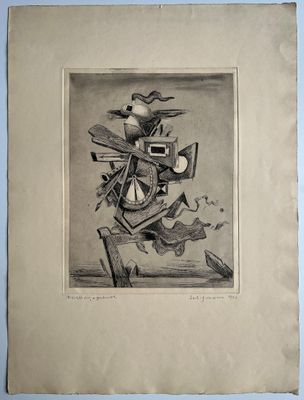 an old black and white drawing of a man riding a horse