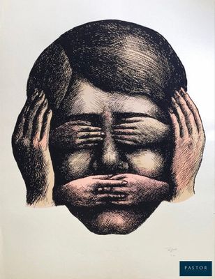 une image représentant un dessin d'un homme se couvrant le visage avec les mains