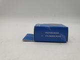 a close up of a blue box on a white surface